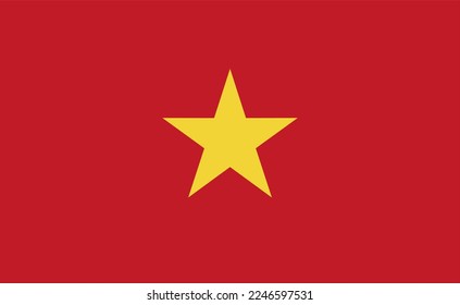 vietnam flag vector. very suitable to be used as a picture, book cover.