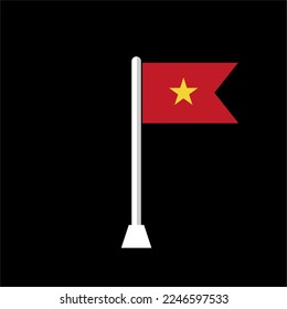 vietnam flag vector. very suitable to be used as a picture, book cover.
