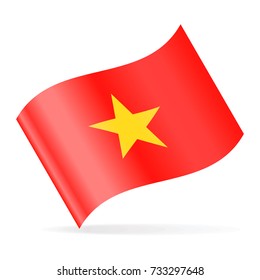 Vietnam Flag Vector Waving Icon - Illustration