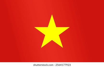 Vietnam flag vector. Yellow star on red background