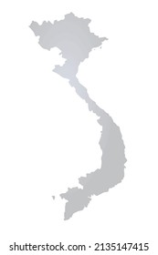 Mapa gris de Vietnam. ilustración vectorial