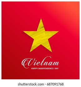 Vietnam Happy Independence Day Red Abstract Background