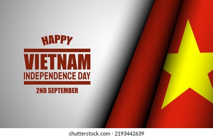Vietnam Independence Day Background Design. Banner, Poster, Greeting Card. Vector Illustration.
