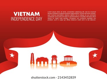 Vietnam independence day background for national celebration on September 2nd.