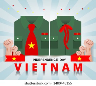 Vietnam Independence Day  Background Vector EPS 10