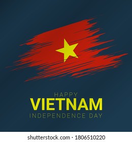 Antecedentes del Día de la Independencia de Vietnam. Ilustración vectorial