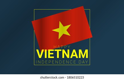 Antecedentes del Día de la Independencia de Vietnam. Ilustración vectorial