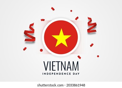 diseño de plantilla de ilustración de la celebración del día de la independencia de vietnam. vectores 10