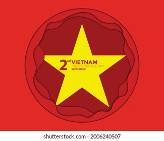 Vietnam Independence Day Circle Paper