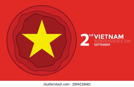Vietnam Independence Day Circle Papercut