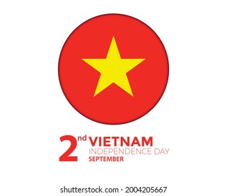 Vietnam Independence Day Flag Circle Vector