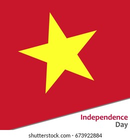 Vietnam independence day with flag vector illustration for web