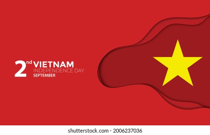 Vietnam Independence Day In Paper Style