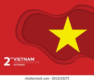 Vietnam Independence Day With Paper Wave