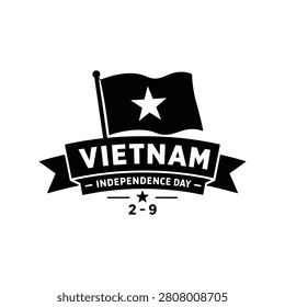 Vietnam Independence Day Solid Silhouette Icon