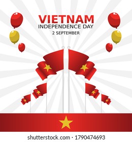 Vietnam Independence Day Vector Illustration