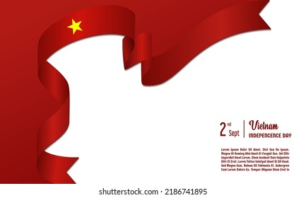 Vietnam Independence Day Vector Illustration, greeting card background