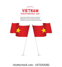 Vietnam independence day vector template. Design for banner, greeting cards or print.