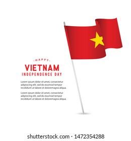 Vietnam independence day vector template. Design for banner, greeting cards or print.
