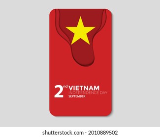 Vietnam Independence Day Wave Phone Paper