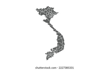 Vietnam isolated on white background.