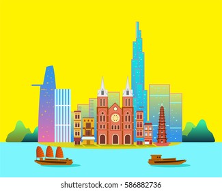 Vietnam landmark landscape skyscraper