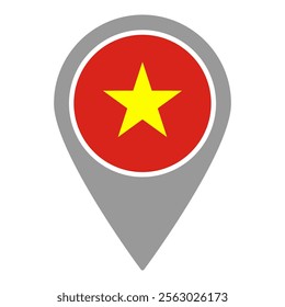 Vietnam Location Pin Icon Vector Illustration