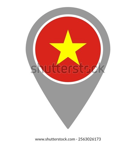 Vietnam Location Pin Icon Vector Illustration