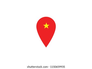 Vietnam location pin navigation map label