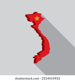 diseño de símbolo de ilustración de vector de icono abstracto de mapa de VIETNAM