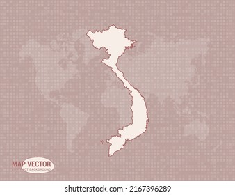 Vietnam map of abstract modern vector design illustration.