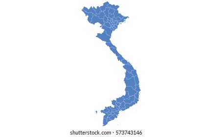 Vietnam map blue color