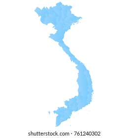 vietnam map - blue pastel graphic background . Vector illustration eps 10