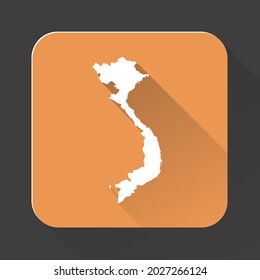 Mapa de Vietnam con fronteras aisladas en segundo plano
