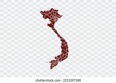 Vietnam Map burnt brown Color on White Background quality files Color (701205) png