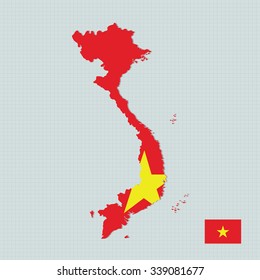 Map Of Vietnam Svg   Vietnam Map Flag 260nw 339081677 