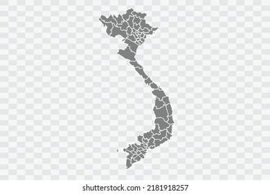 Vietnam Map Grey Color On White Background Quality Files Png