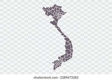 Vietnam Map Grey Color on White Background quality files Png