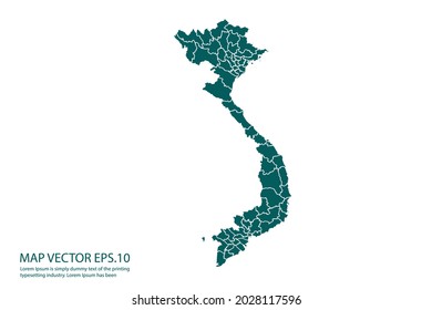 Vietnam map High Detailed on white background. Abstract design vector illustration eps 10