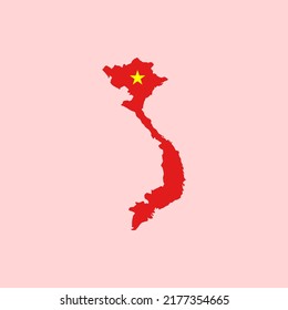 Vietnam Map Icon Full Color Vector For The Best Vietnam Map Logo Illustration