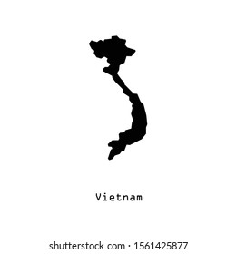 Vietnam map icon in trendy flat style isolated on white background. Symbol for your web site design, logo, app, UI. Vector illustration, EPS