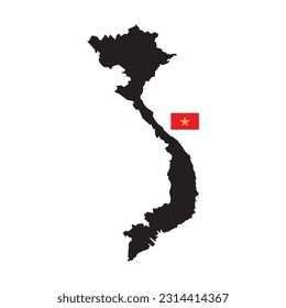 diseño de símbolo de ilustración de vector de mapa VIETNAM