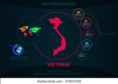 vietnam map infographic