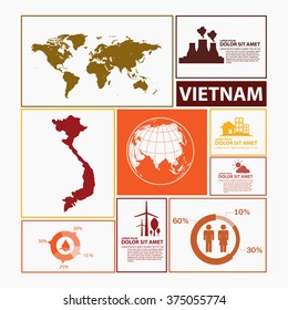 vietnam map infographic