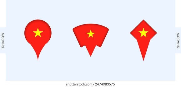 Vietnam Map Markers Set. Perfect for projects related to Vietnam, travel, geography, and international representation. Vector collection.