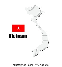 Mapa de Vietnam sobre fondo blanco. ilustración vectorial.