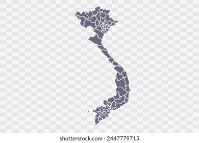 Vietnam Map pewter Color on White Background quality files Png