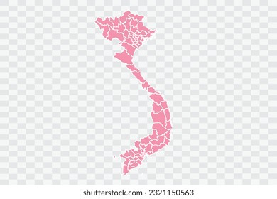 Vietnam Mapa de rosa Color de fondo archivos png
