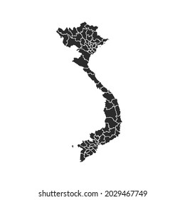 Vietnam map vector, dark color.isolated on transparent background.  - Powered by Shutterstock - Get 15% off with code: PIKWIZARD15