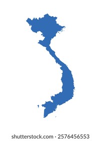 Vietnam Map vector icon. Minimalistic Colorful Map of Vietnam.